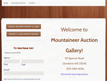 Tablet Screenshot of mountaineerauctions.com